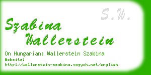 szabina wallerstein business card
